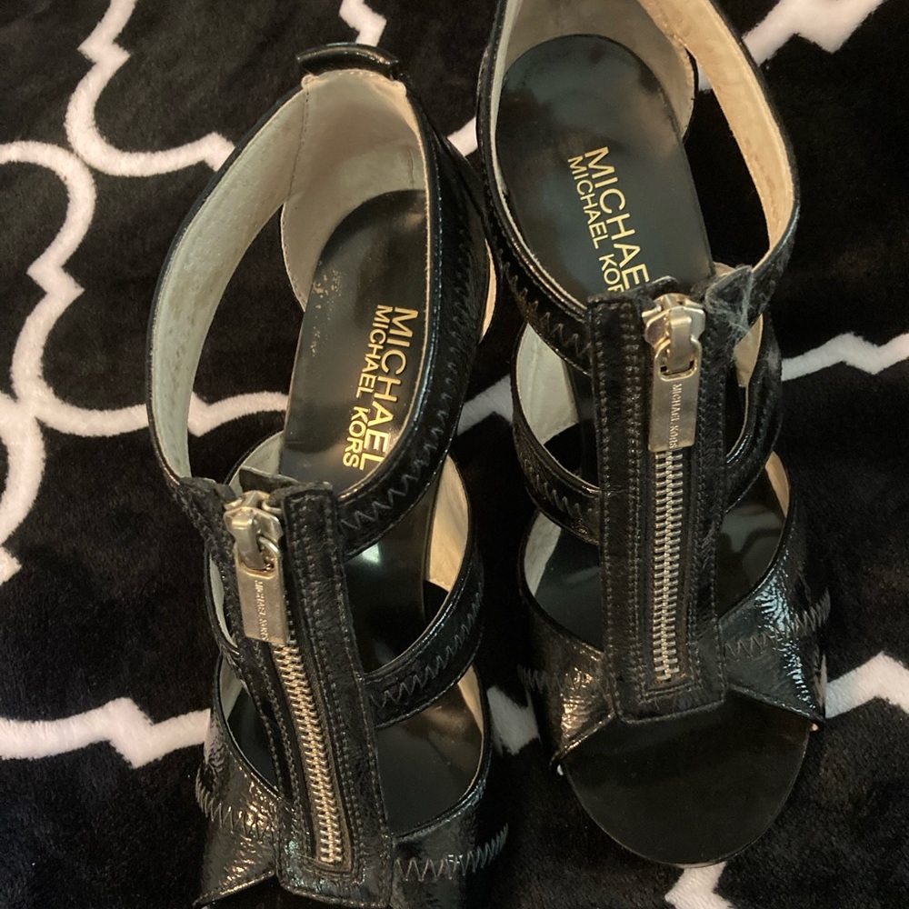 Michael Kors Black Strappy Heels